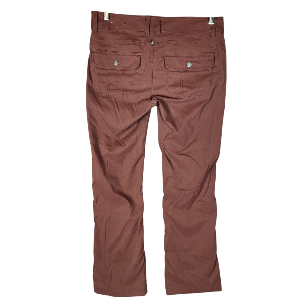 Prana Halle Pants Women's 8 Short Brown Hiking Outdoor Roll-up Straight Leg - Picture 2 of 8